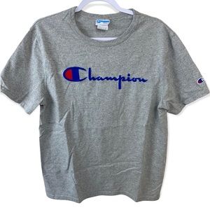 Champion Vintage Gray Tee T-shirt Logo